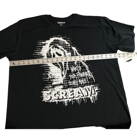 Scream XL Graphic T-Shirt Black Ghostface Design 100% Cotton Horror Movie Fans - Picture 5 of 6